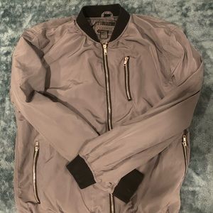 Grey bomber jacket